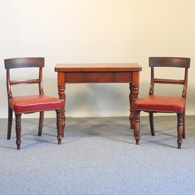 Lot 461 - A tea table and a pair of chairs