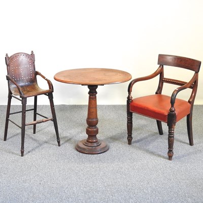 Lot 434 - A table and chairs