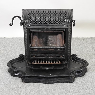 Lot 372 - A French cast iron stove