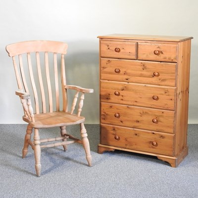 Lot 80 - A chest and a chair