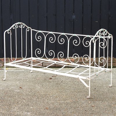 Lot 312 - A metal day bed