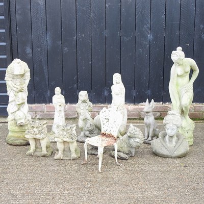 Lot 495 - A collection of garden figures