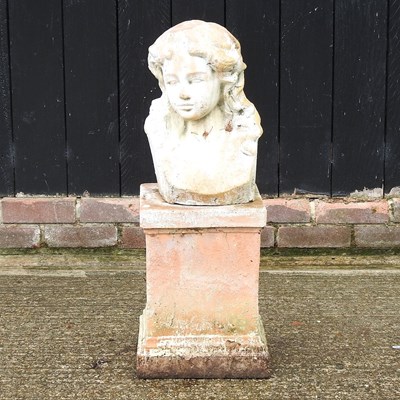 Lot 307 - A terracotta bust of a lady