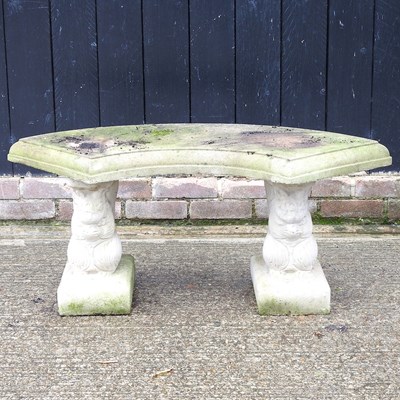 Lot 562 - A stone garden bench