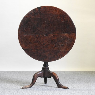 Lot 397 - An 18th century burr elm table