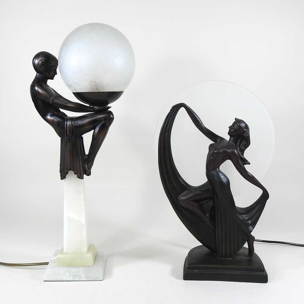 Lot 465 - Two Art Deco lamps