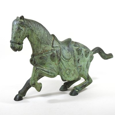 Lot 119 - A bronze horse