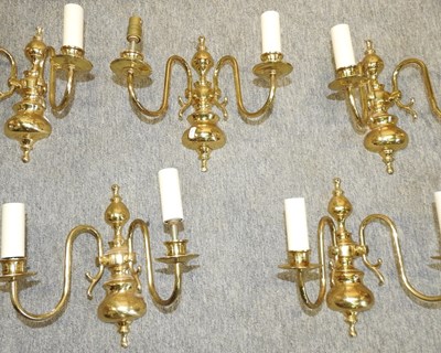 Lot 134 - A brass chandelier