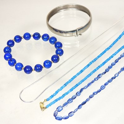 Lot 246 - Two necklaces and a bracelet