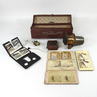 Lot 608 - A stereoscopic viewer