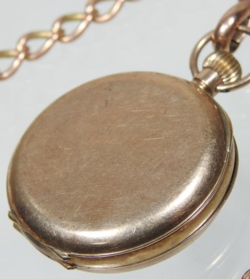 Lot 201 - A gold pocket watch and chain