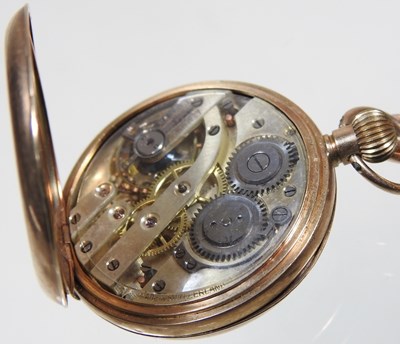 Lot 201 - A gold pocket watch and chain