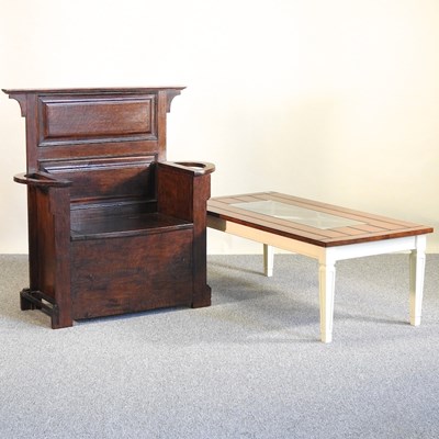 Lot 364 - A bench and table