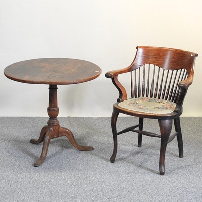 Lot 454 - A chair and table