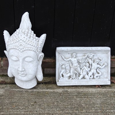 Lot 519 - Two stone plaques