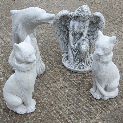 Lot 398 - Four garden figures