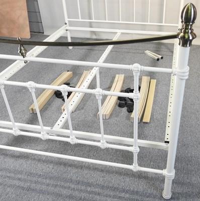 Lot 37 - A white painted metal bedstead