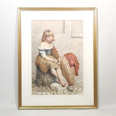 Lot 443 - Marion T Ivey, 19th century, portrait of a girl