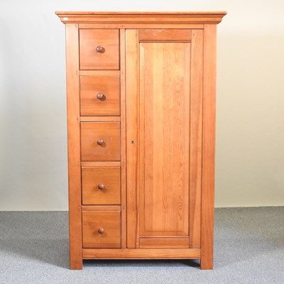 Lot 359 - A pine single wardrobe