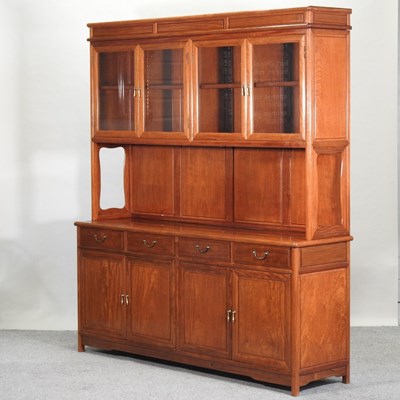 Lot 518 - A 20th century Chinese hardwood bookcase