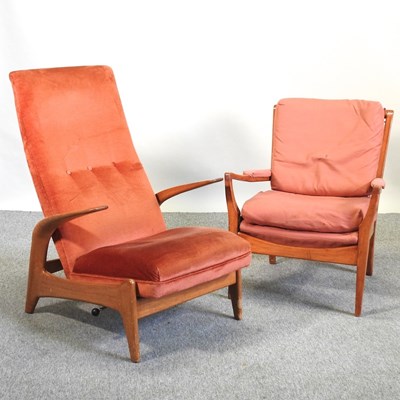 Lot 693 - A 1970's Gimson and Slater 'Rock and Rest' armchair