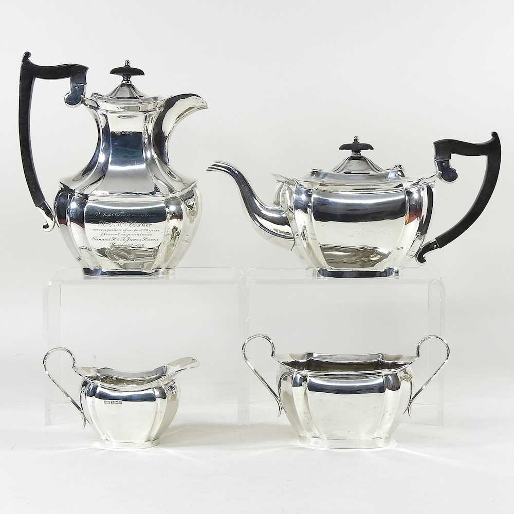 Lot 133 A silver tea service