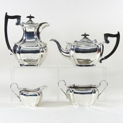 Lot 133 - A silver tea service