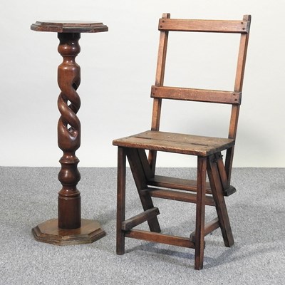 Lot 353 - A chair and stand