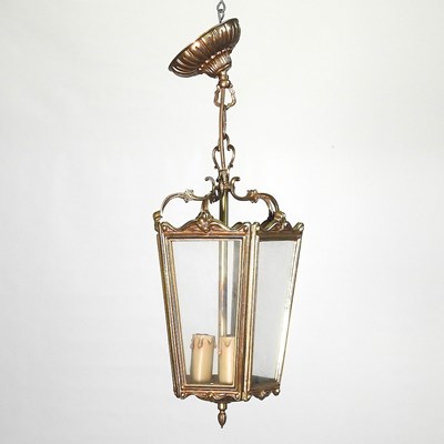 Lot 232 - A brass lantern