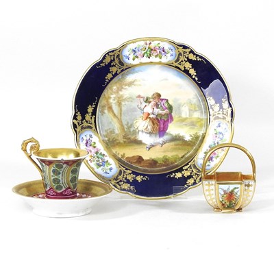 Lot 373 - Sevres and porcelain