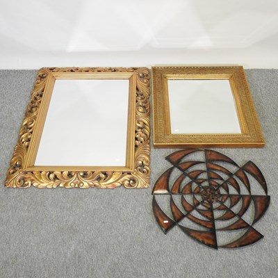 Lot 397 - A modern ornate gilt framed wall mirror