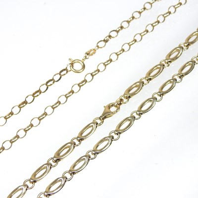 Lot 178 - Two gold necklaces