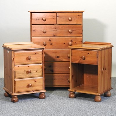 Lot 121 - A pine chest and cabinets