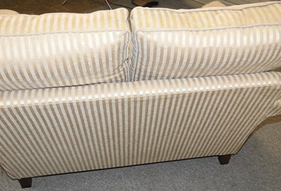 Lot 29 - A blue striped sofa
