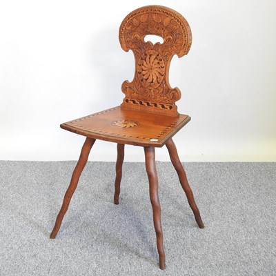 Lot 427 - A hall chair