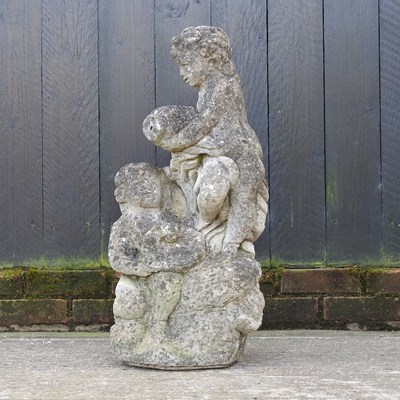 Lot 321 - A reconstituted stone garden fountain