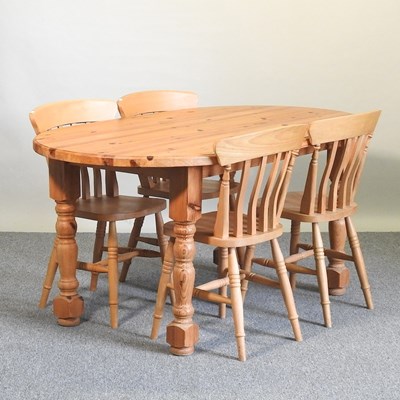 Lot 404 - A kitchen table and chairs