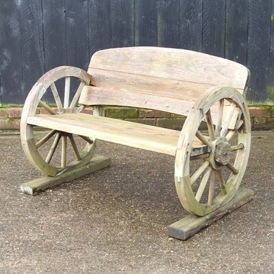 Lot 337 - A wooden garden bench