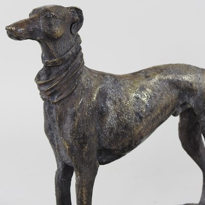 Lot 2 - A bronze greyhound