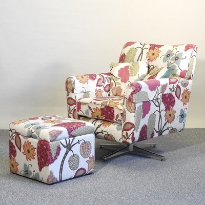 Lot 208 - An Alston's swivel armchair