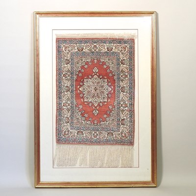 Lot 292 - A silk prayer rug