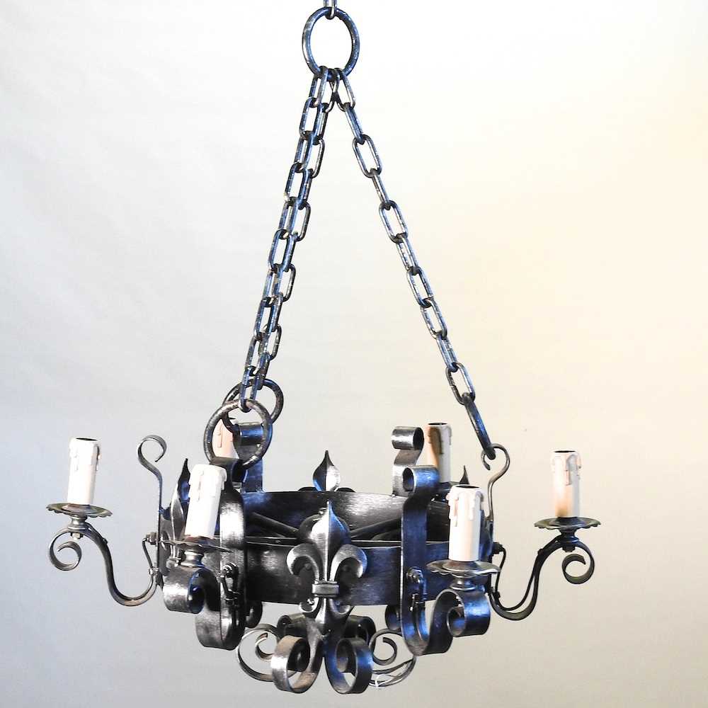 Lot 27 - A metal chandelier