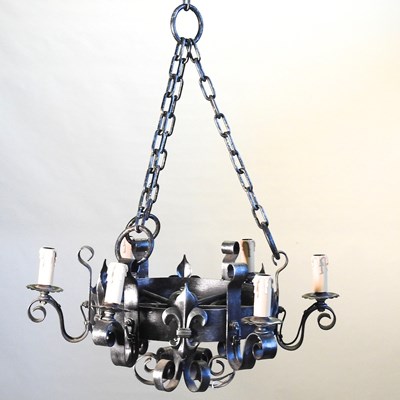 Lot 27 - A metal chandelier