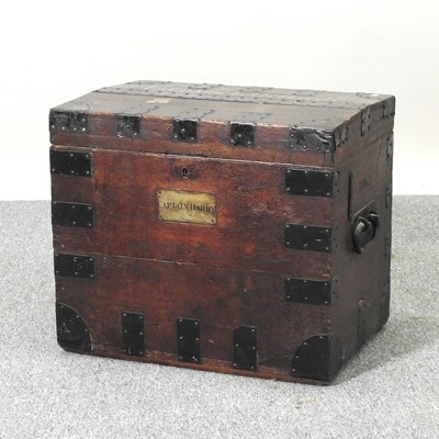 Lot 247 - A 19th century trunk