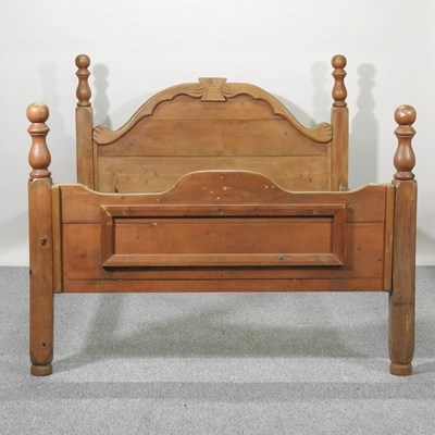 Lot 365 - A pine double bed