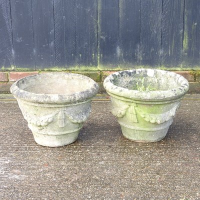 Lot 326 - A pair of reconstituted stone planters