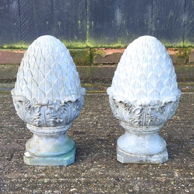 Lot 330 - A pair of resin gatepost finials