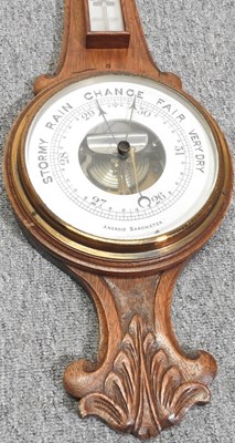 Lot 339 - A clock and barometer