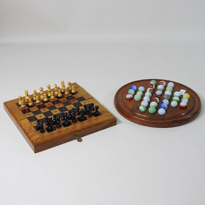 Lot 49 - A mid 20th century travelling chess set
