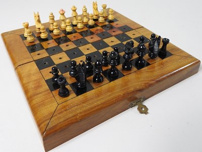 Lot 49 - A mid 20th century travelling chess set